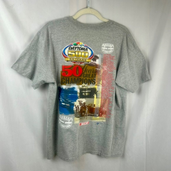 Nascar Daytona 500 50th Anniversary 2008 Shirt Unisex Adult Medium Gray Car Race - Picture 4 of 6